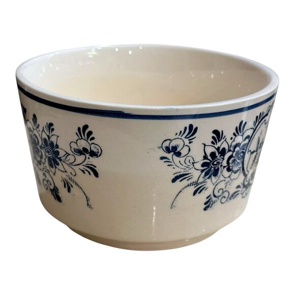 Vintage Delft Blue Bowl Hand painted in Holland Windmill & Boats Scene 3" x 5" - Picture 3 of 12